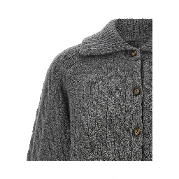 Gray Wool Cardigan