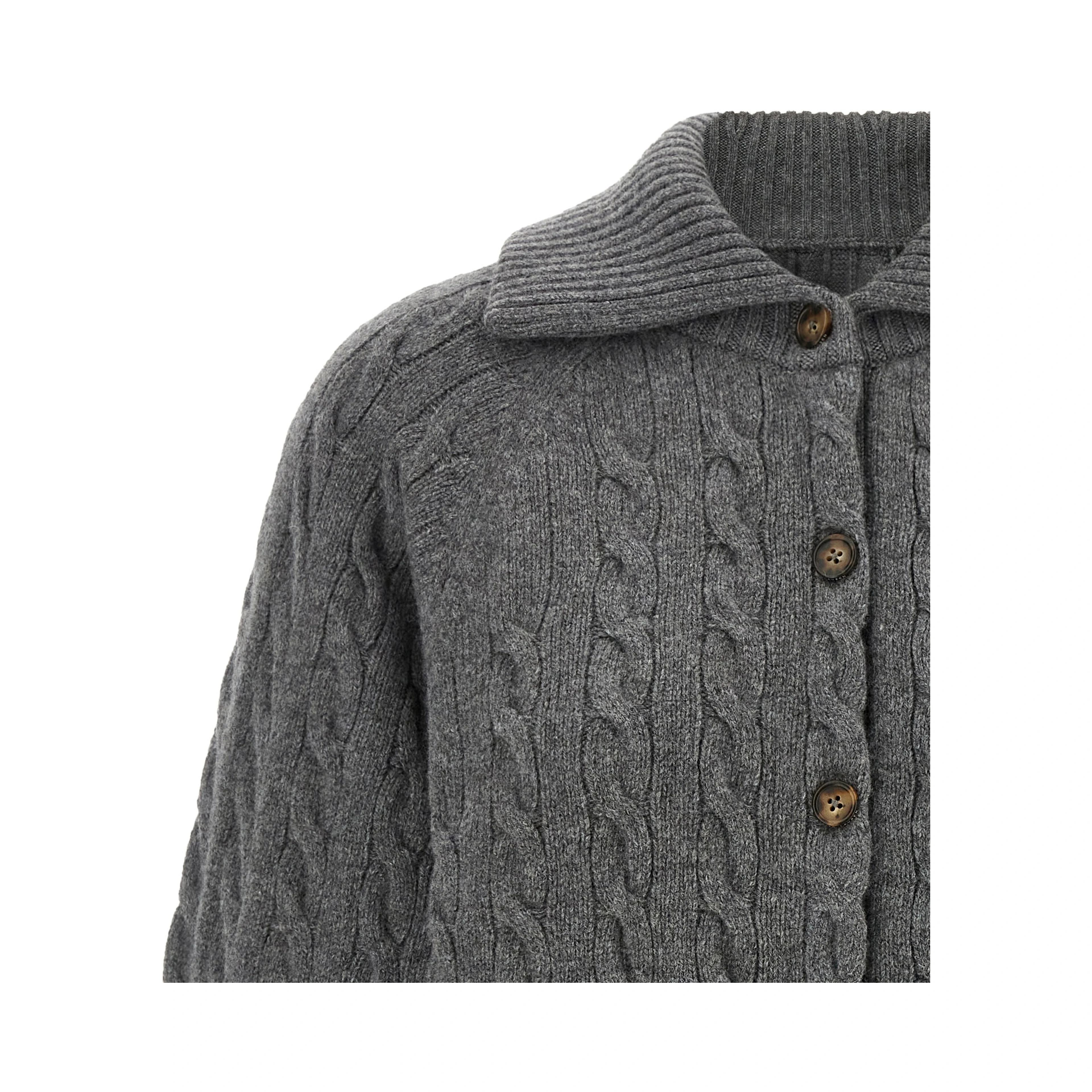 Gray Wool Cardigan