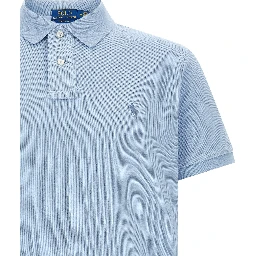 Blue Cotton Polo Shirt