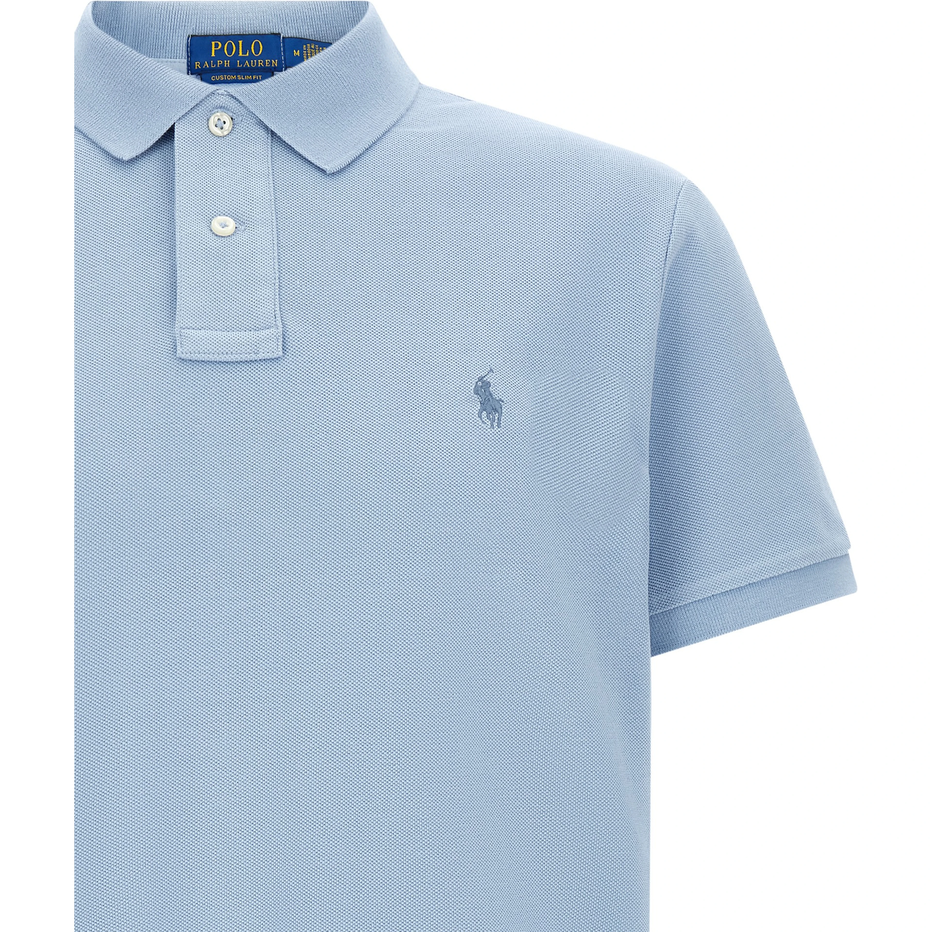 Blue Cotton Polo Shirt