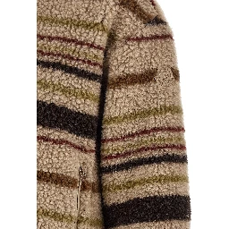 Brown Polyester Cardigan