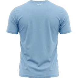 Light Blue Cotton Men T-Shirt