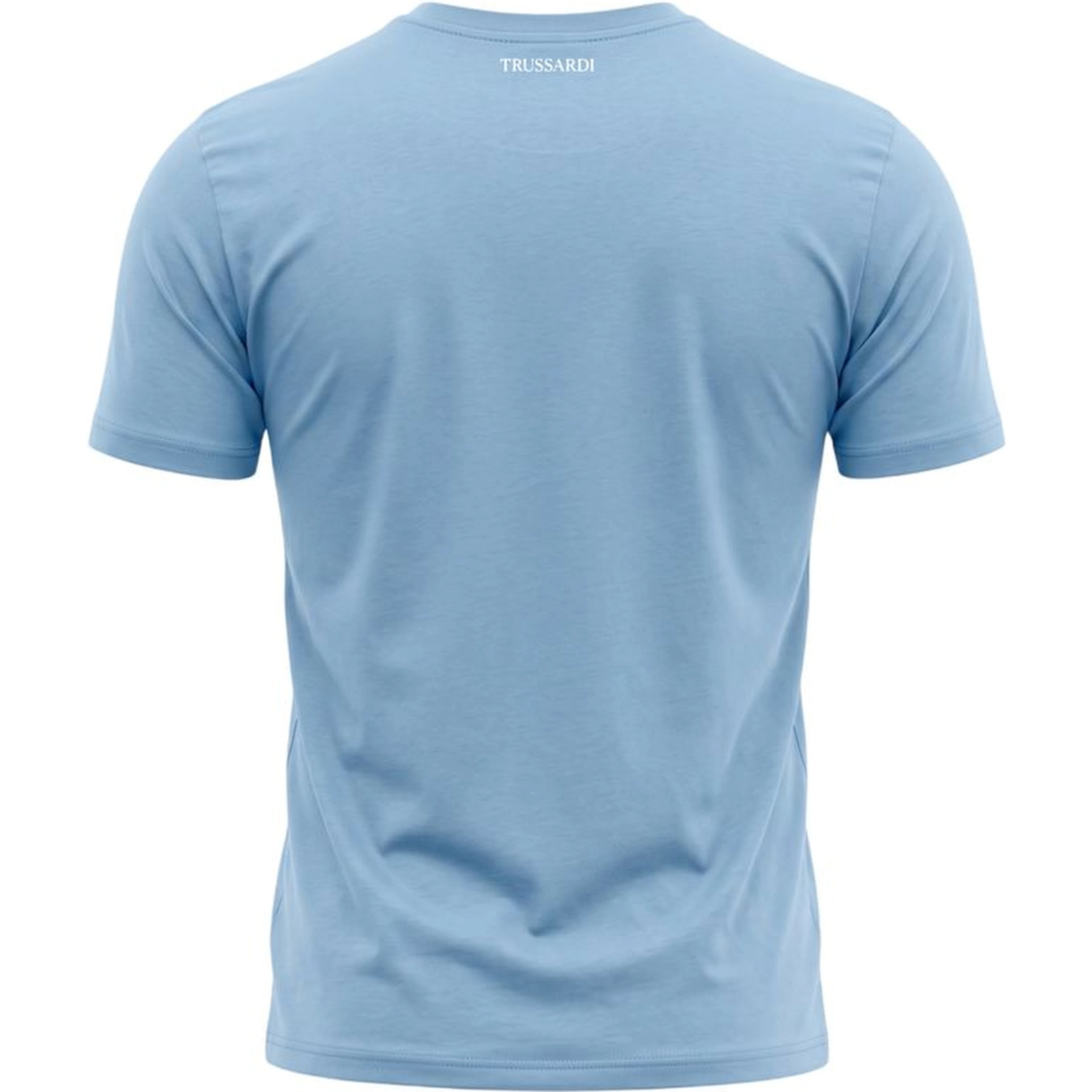 Light Blue Cotton Men T-Shirt