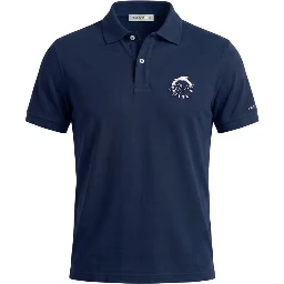 Blue Cotton Men's Polo Shirt