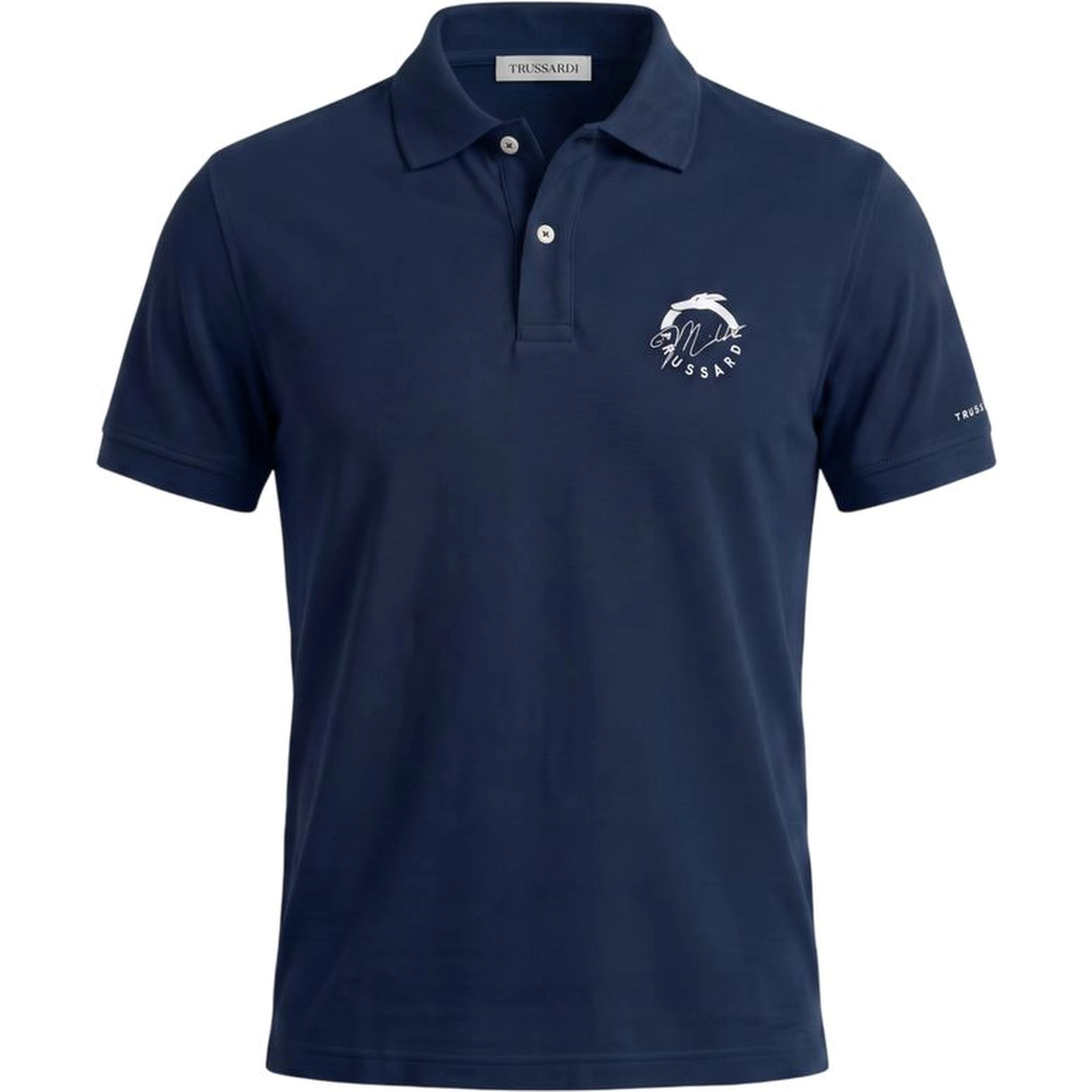 Blue Cotton Men's Polo Shirt