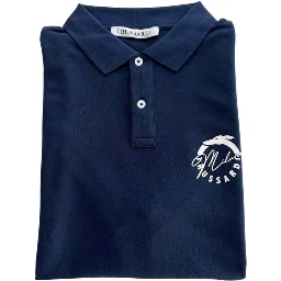 Blue Cotton Men's Polo Shirt