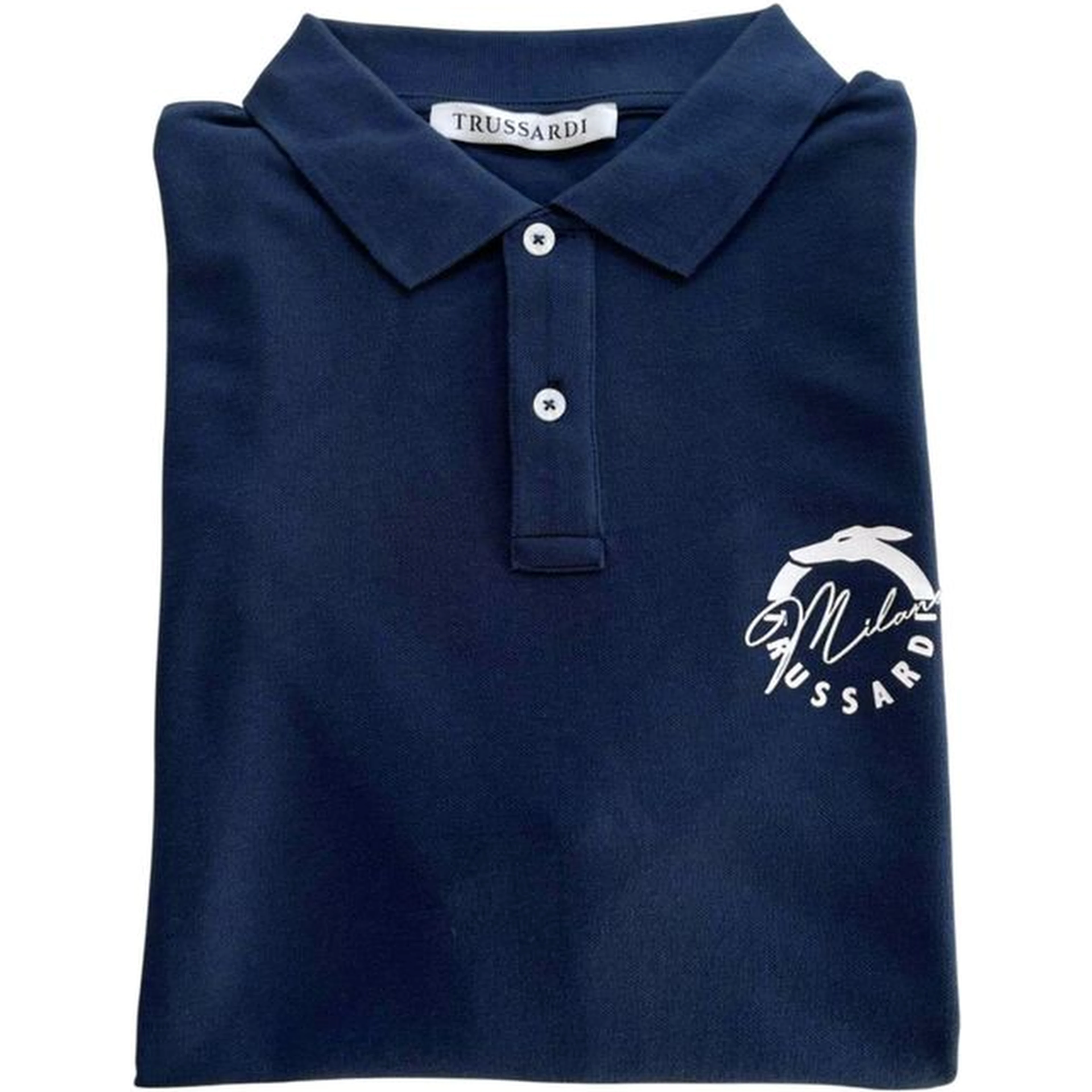 Blue Cotton Men's Polo Shirt