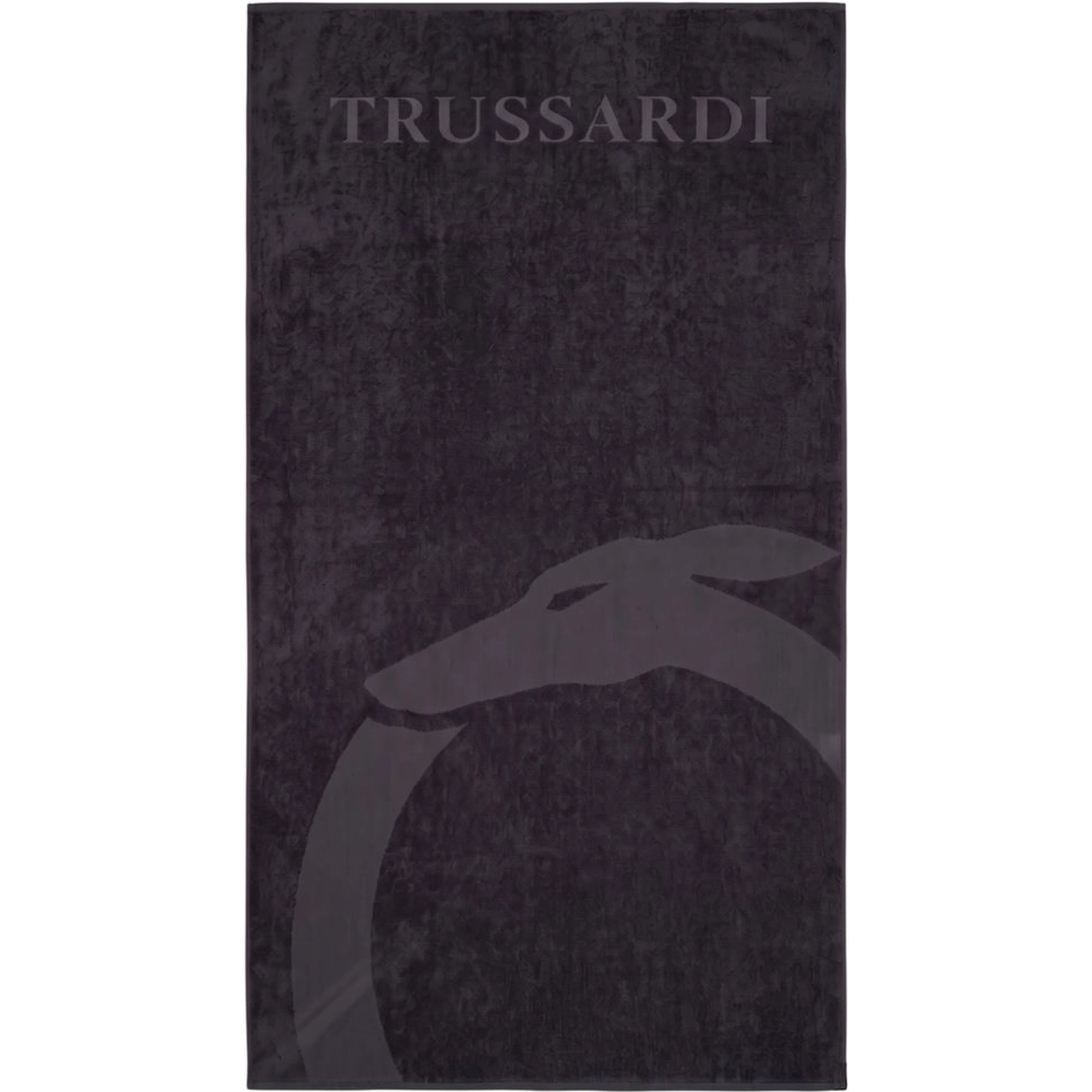 Black Cotton Men Beach Towel