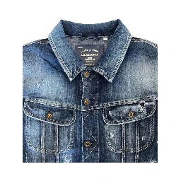 Blue Cotton Men's Denim Jacket