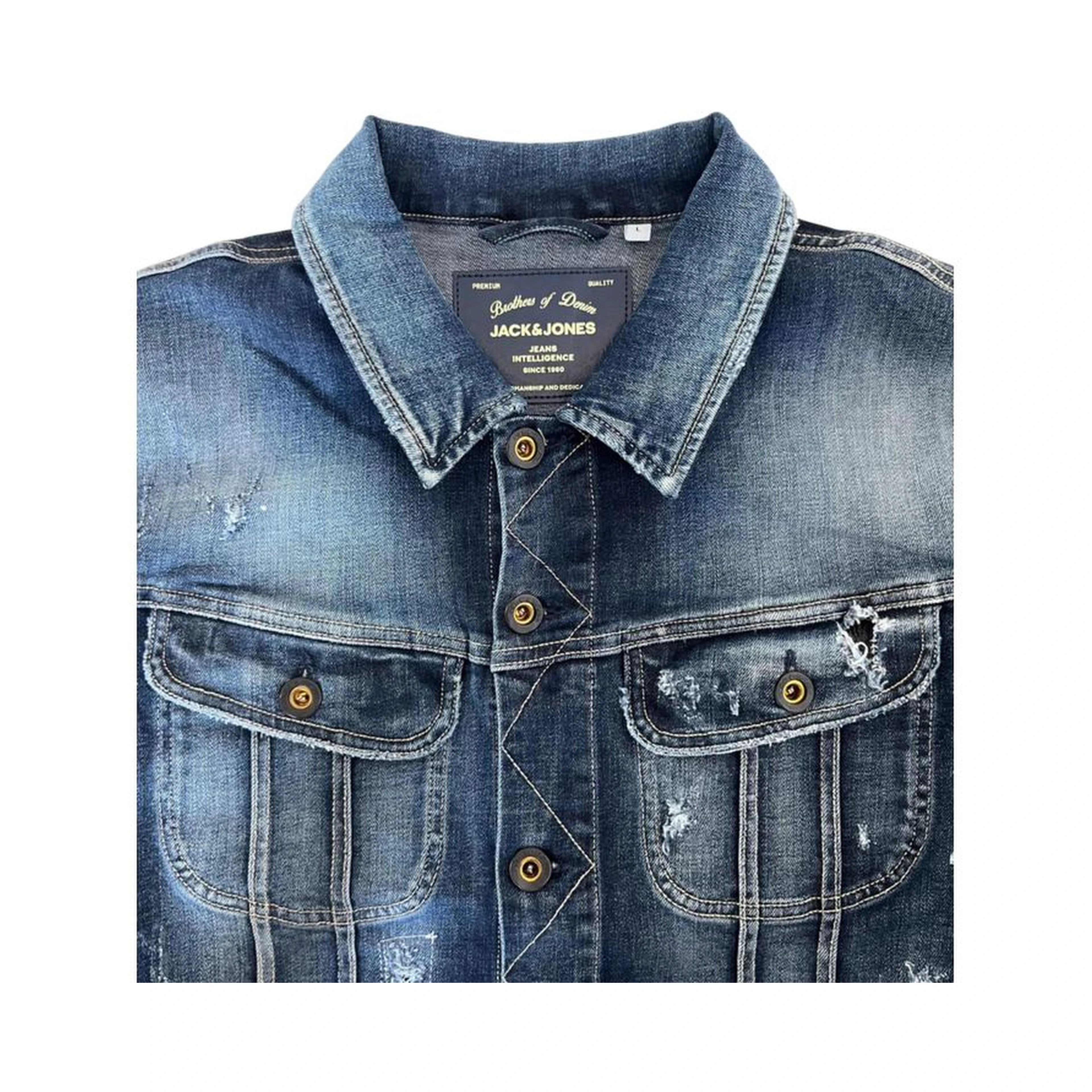 Blue Cotton Men's Denim Jacket