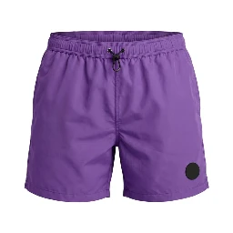 Purple Polyester Men Swim Short