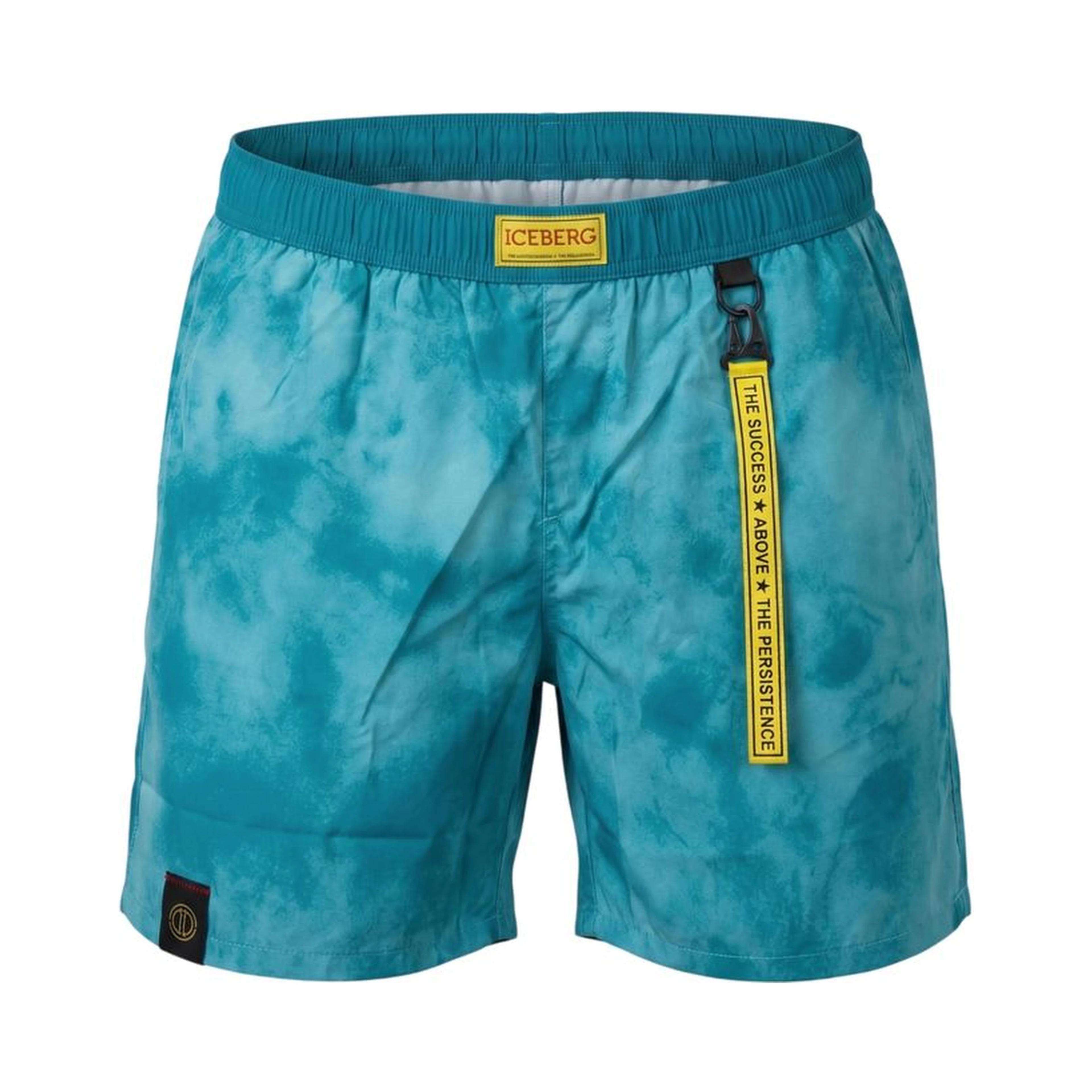 Light Blue Polyester Men Swim Short
