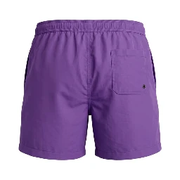 Purple Polyester Men Swim Short