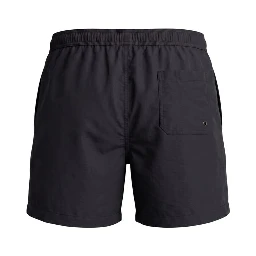 Black Polyester Men's Swim Short