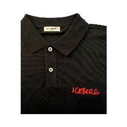 Black Cotton Polo Shirt