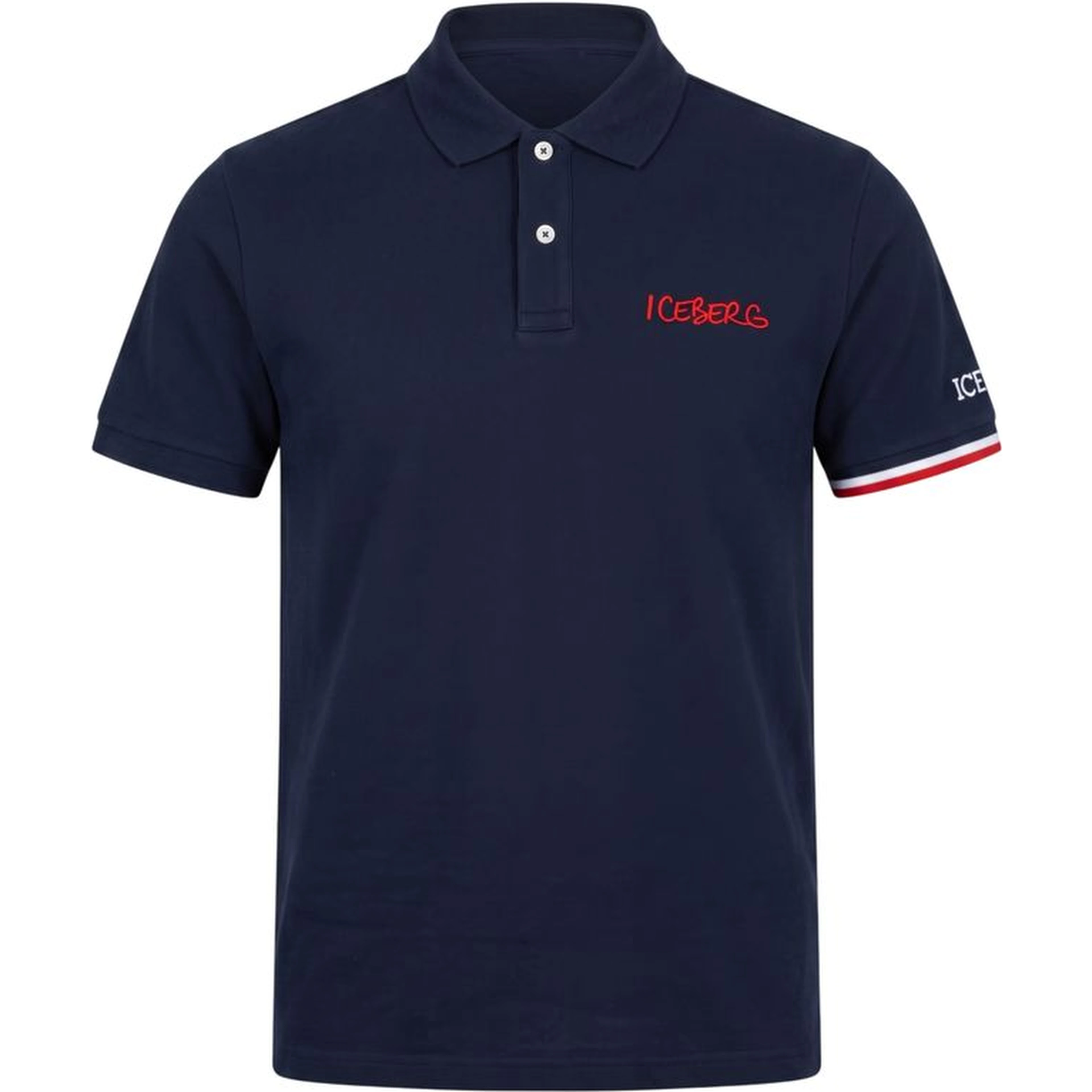 Blue Cotton Polo Shirt