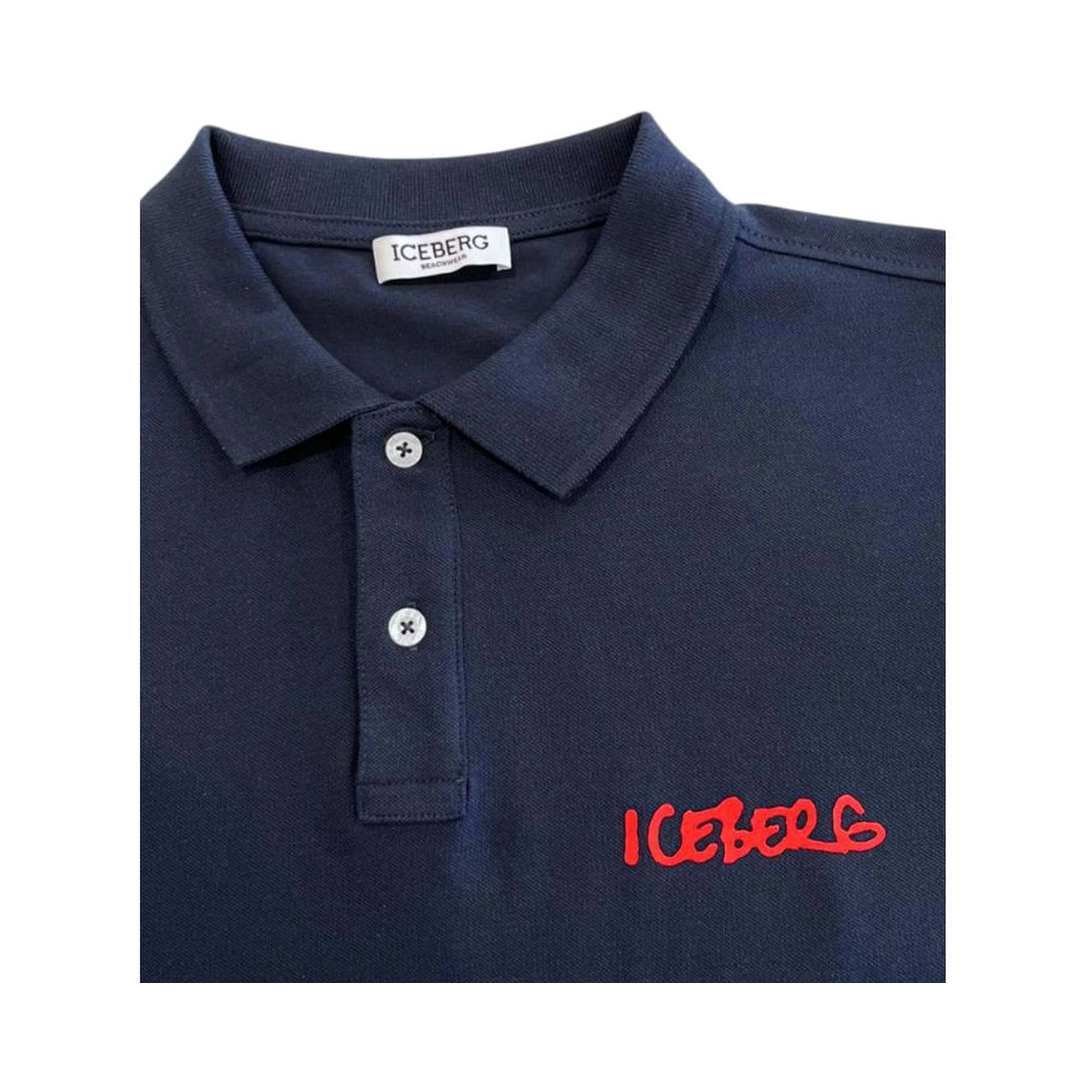 Blue Cotton Polo Shirt