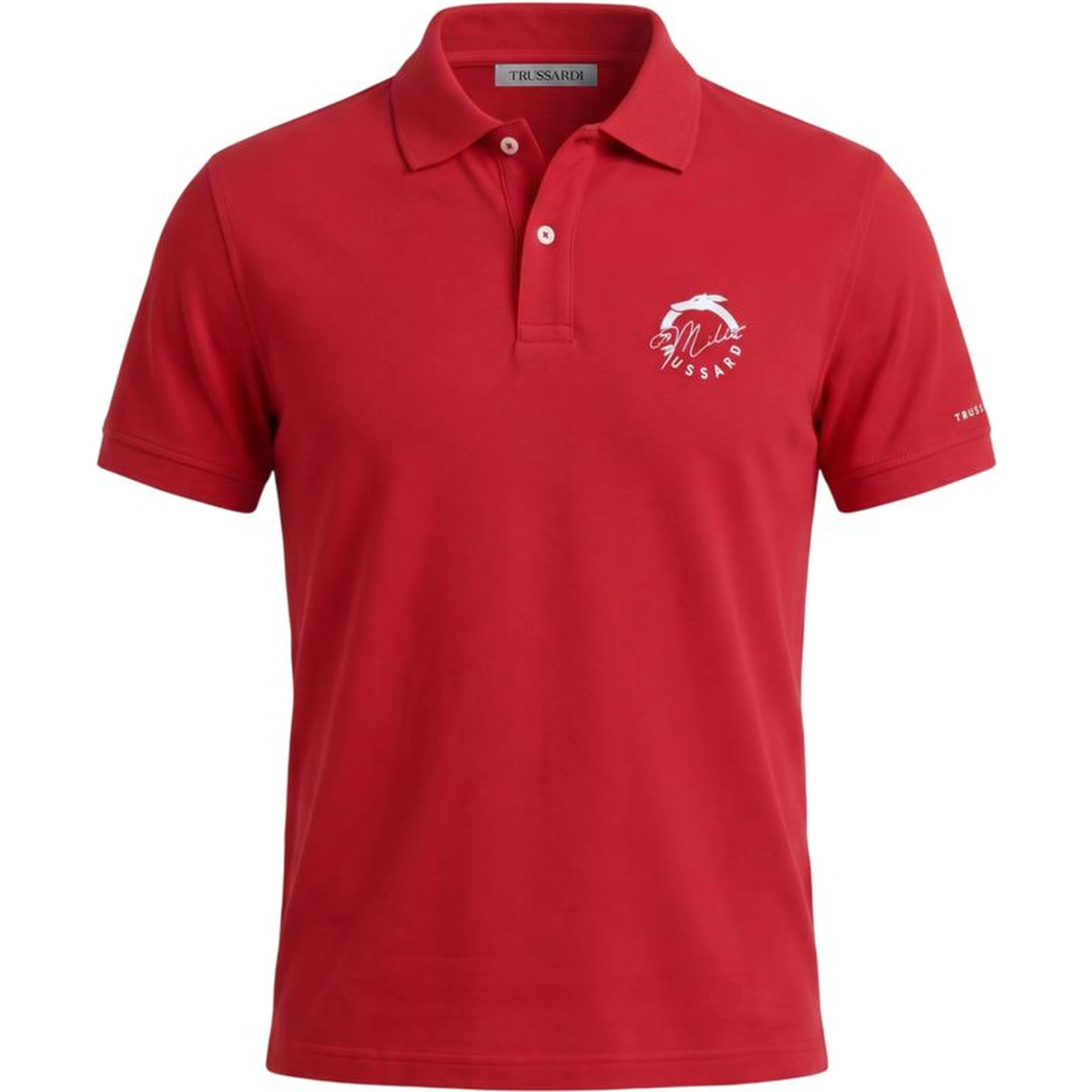Red Cotton Polo Shirt