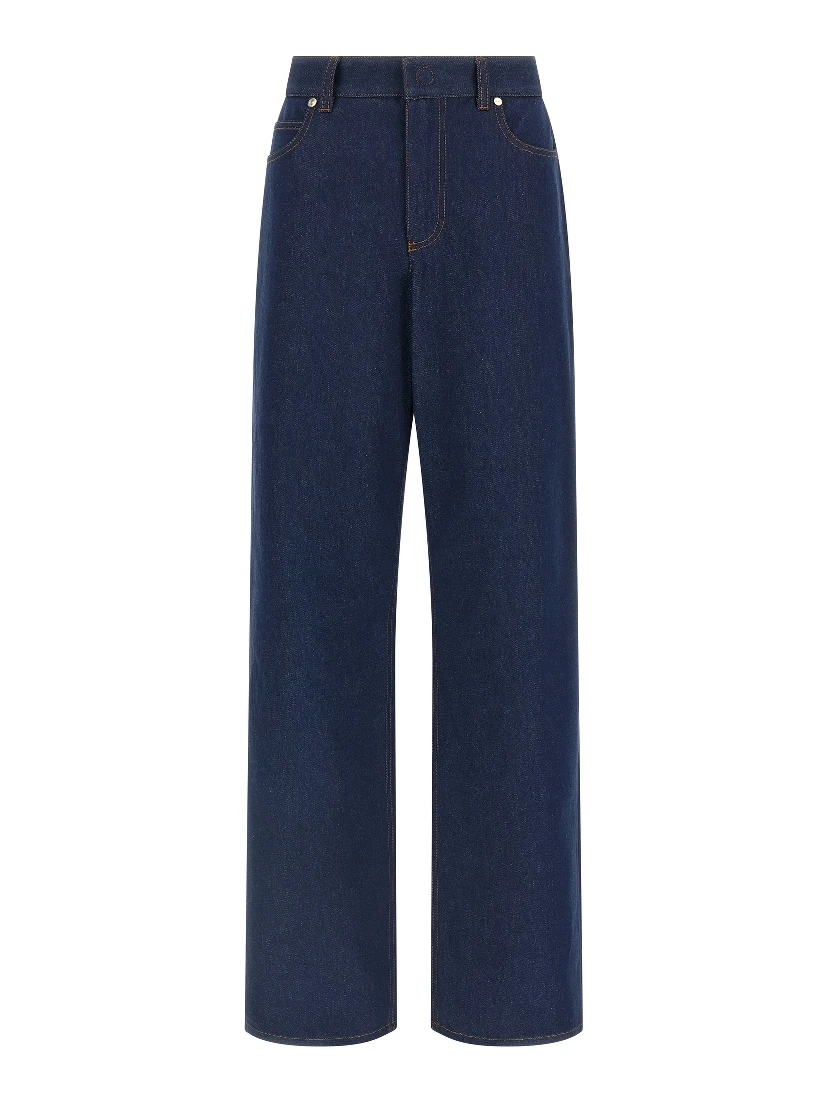 Blue Cotton Jeans Denim