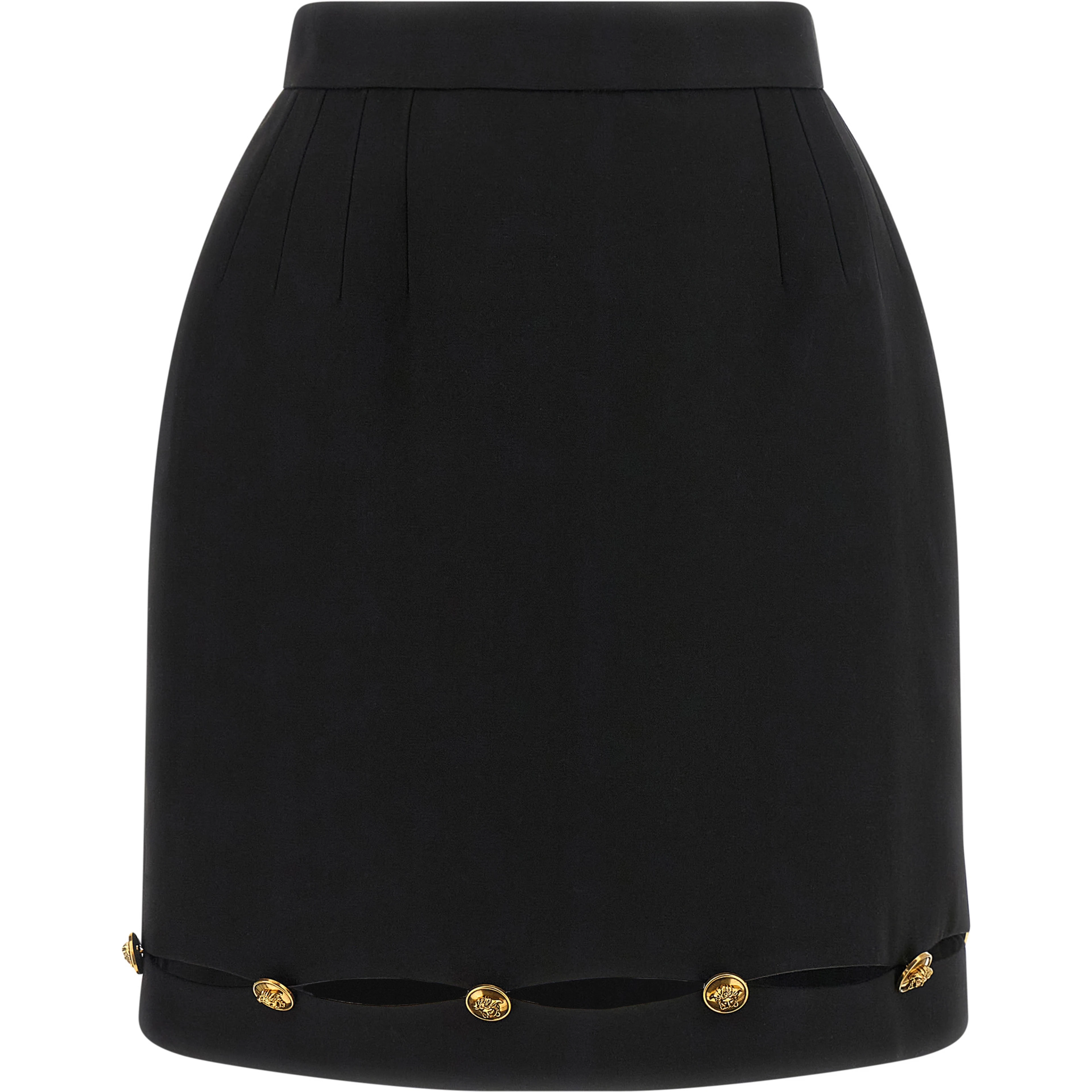 Black Virgin Wool Long Skirt