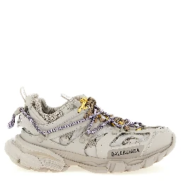 Gray Polyethylene Athletic Sneakers