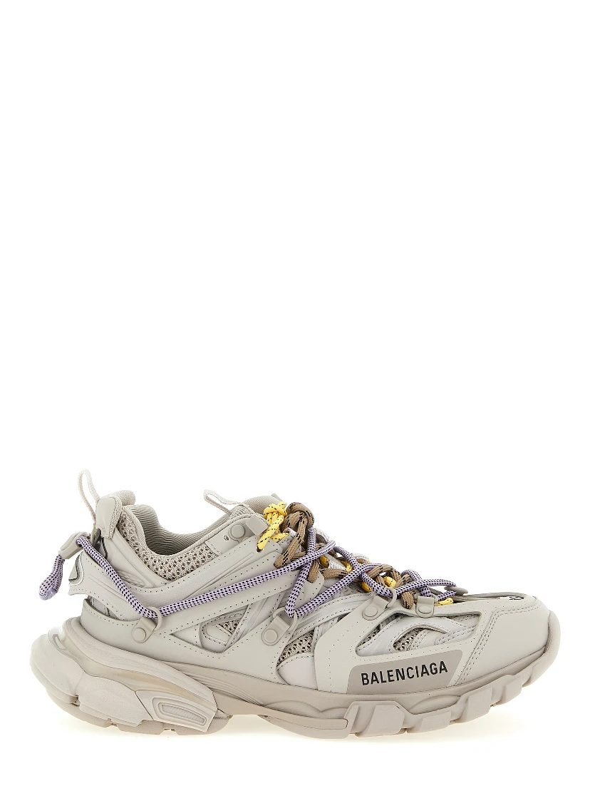 Gray Polyethylene Athletic Sneakers
