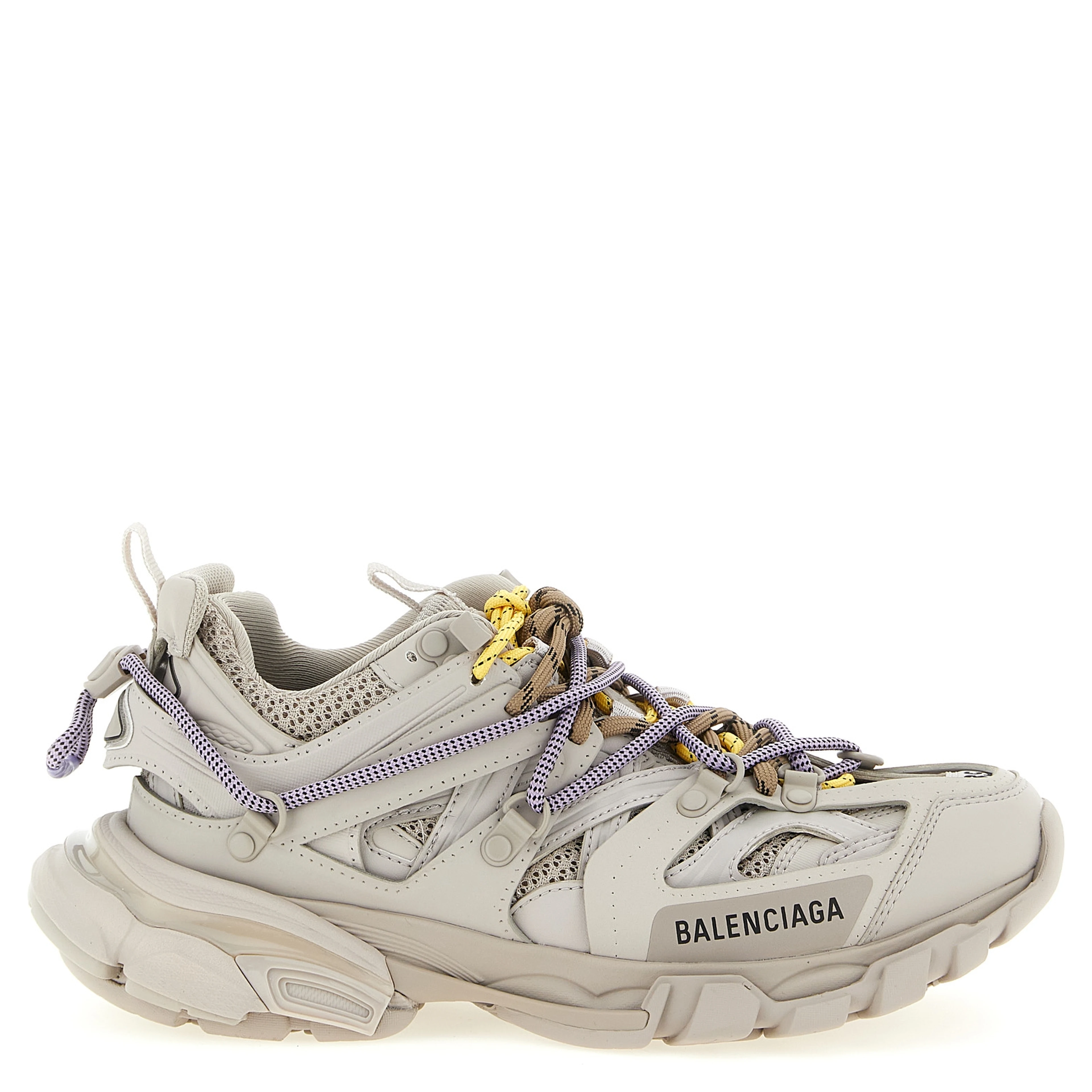 Gray Polyethylene Athletic Sneakers