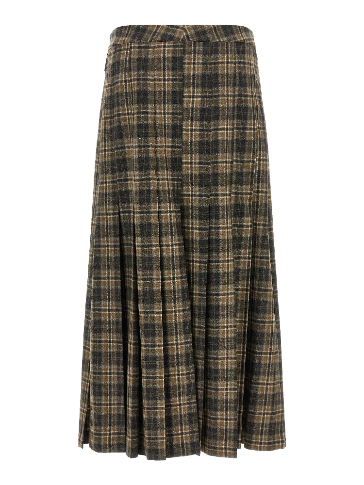 Brown Virgin Wool Mini Skirt alternative