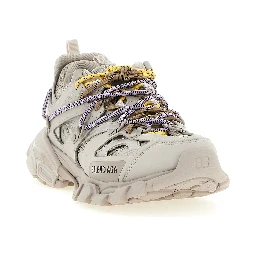Gray Polyethylene Athletic Sneakers