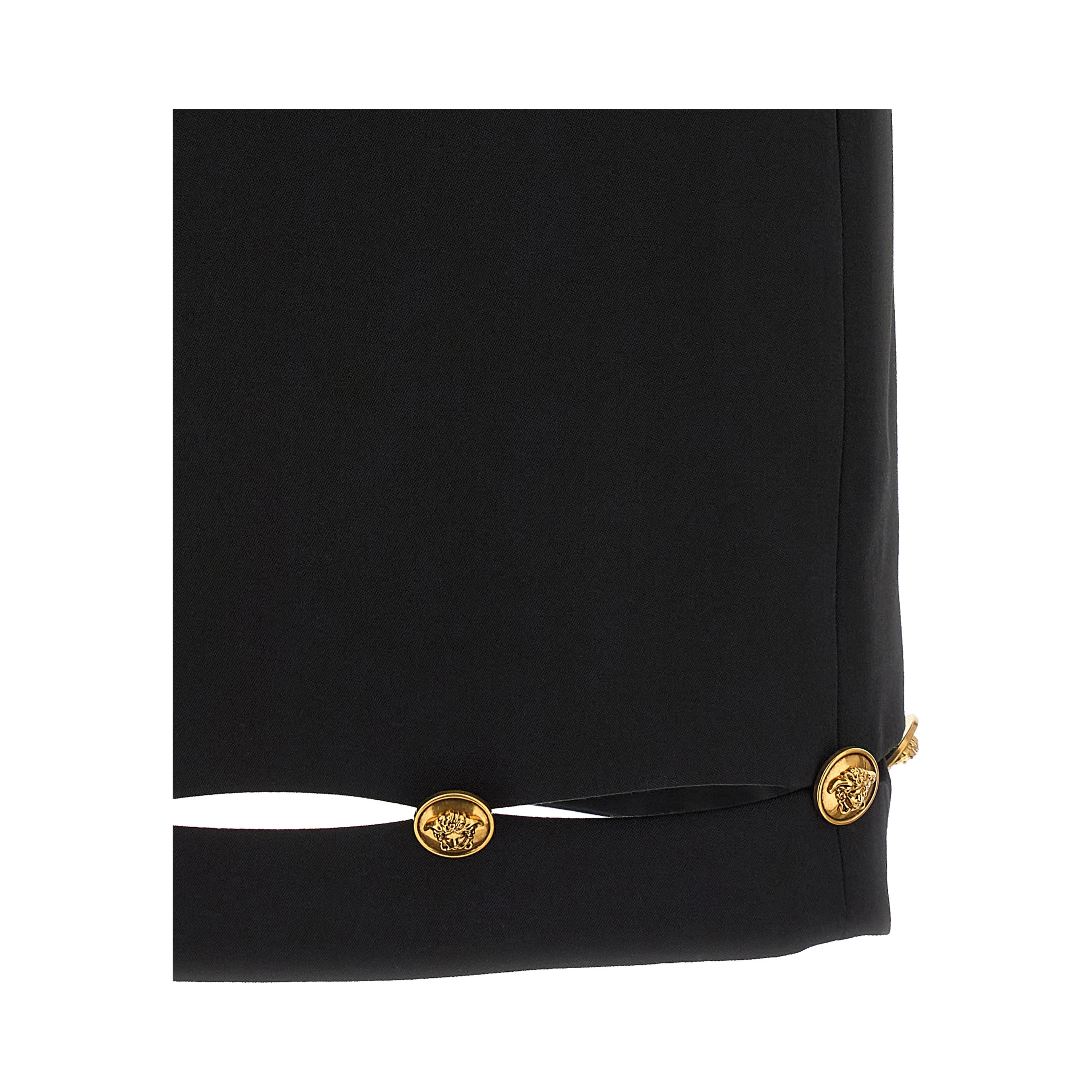 Black Virgin Wool Long Skirt