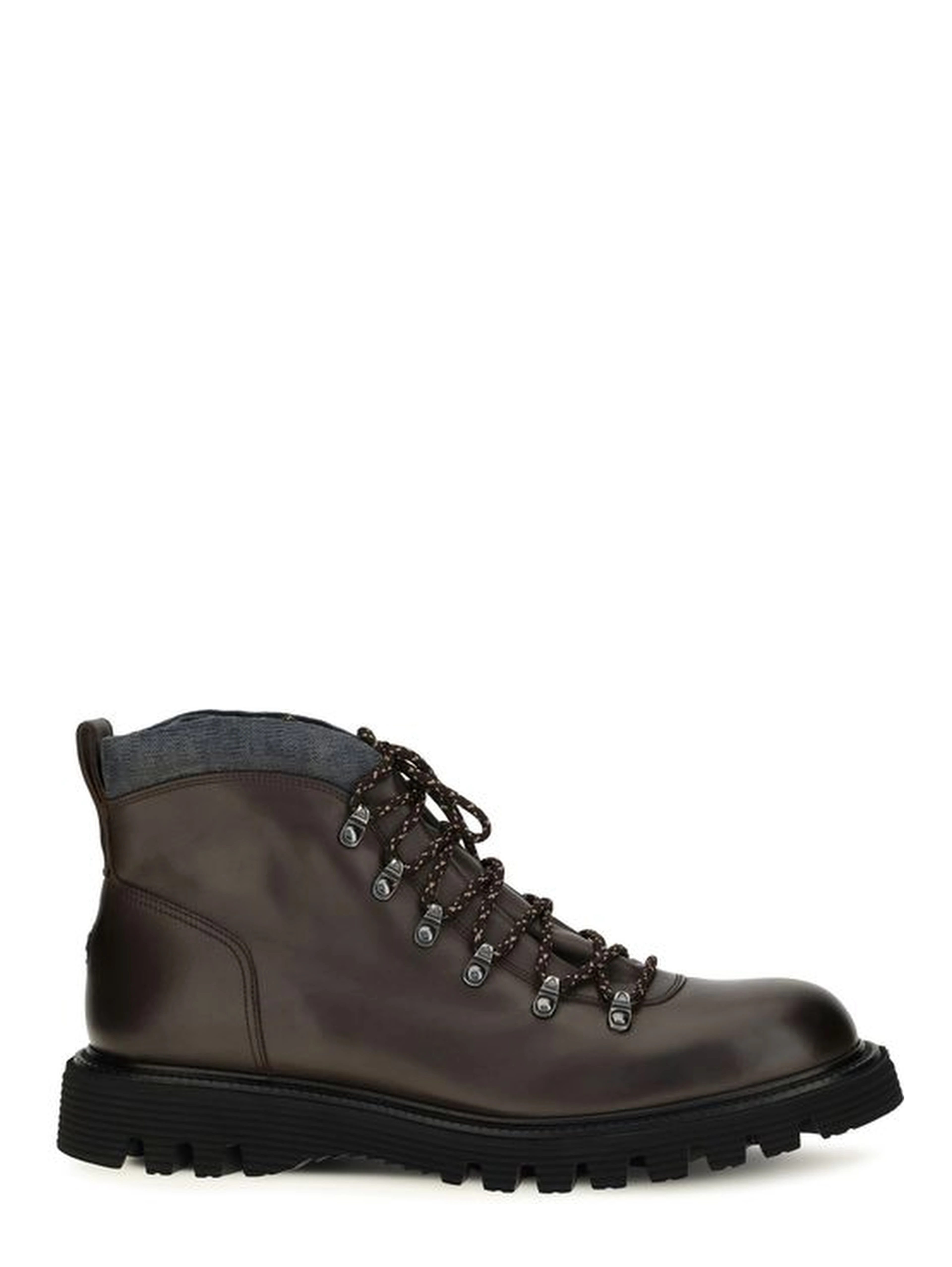 Brown Calf Leather Bos Taurus Lace-Up Boots
