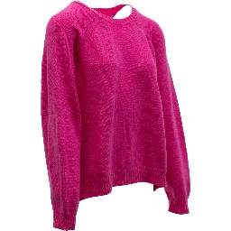 Women Knit Sweater in Fuchsia