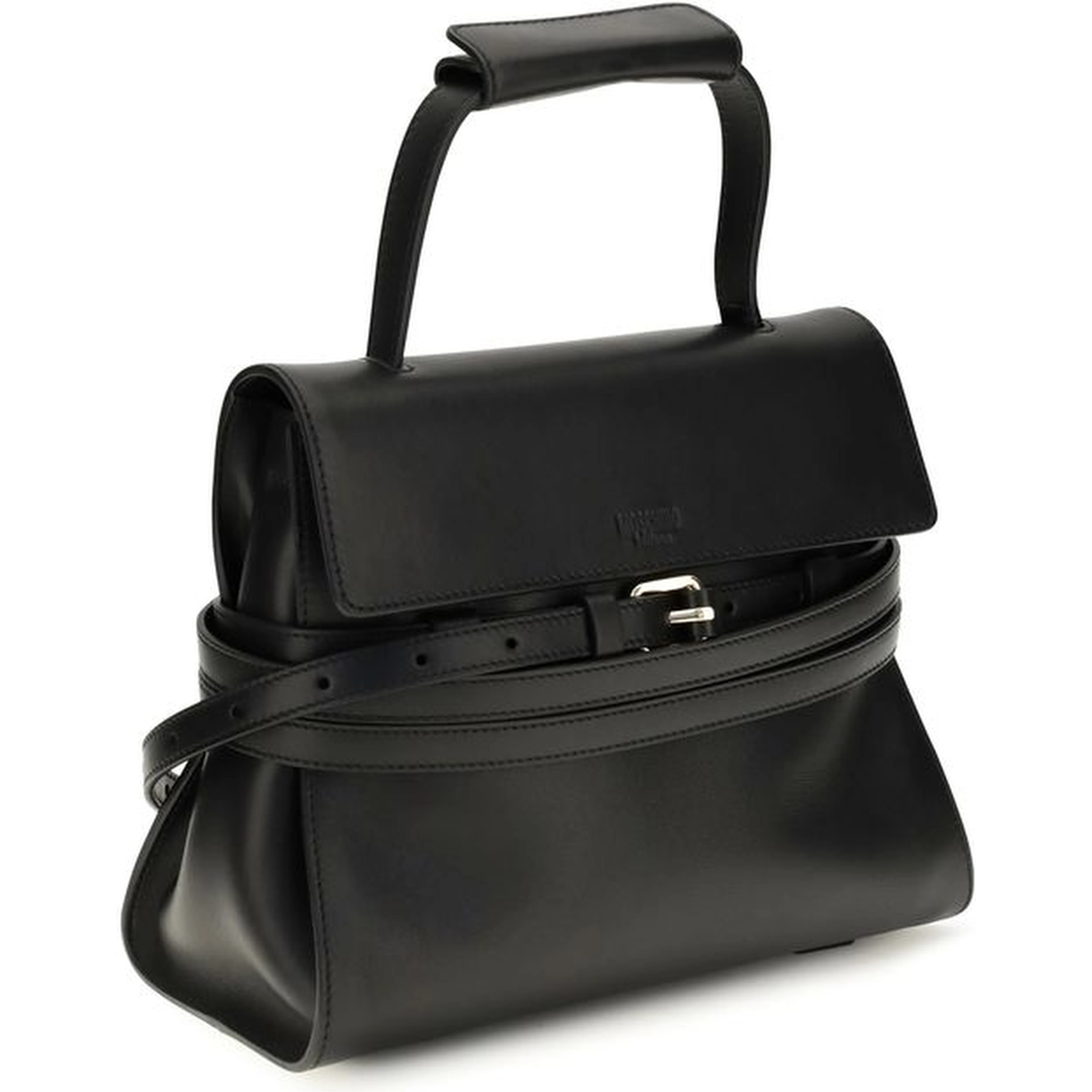 Black Calf Leather Bos Taurus Shoulder Bag