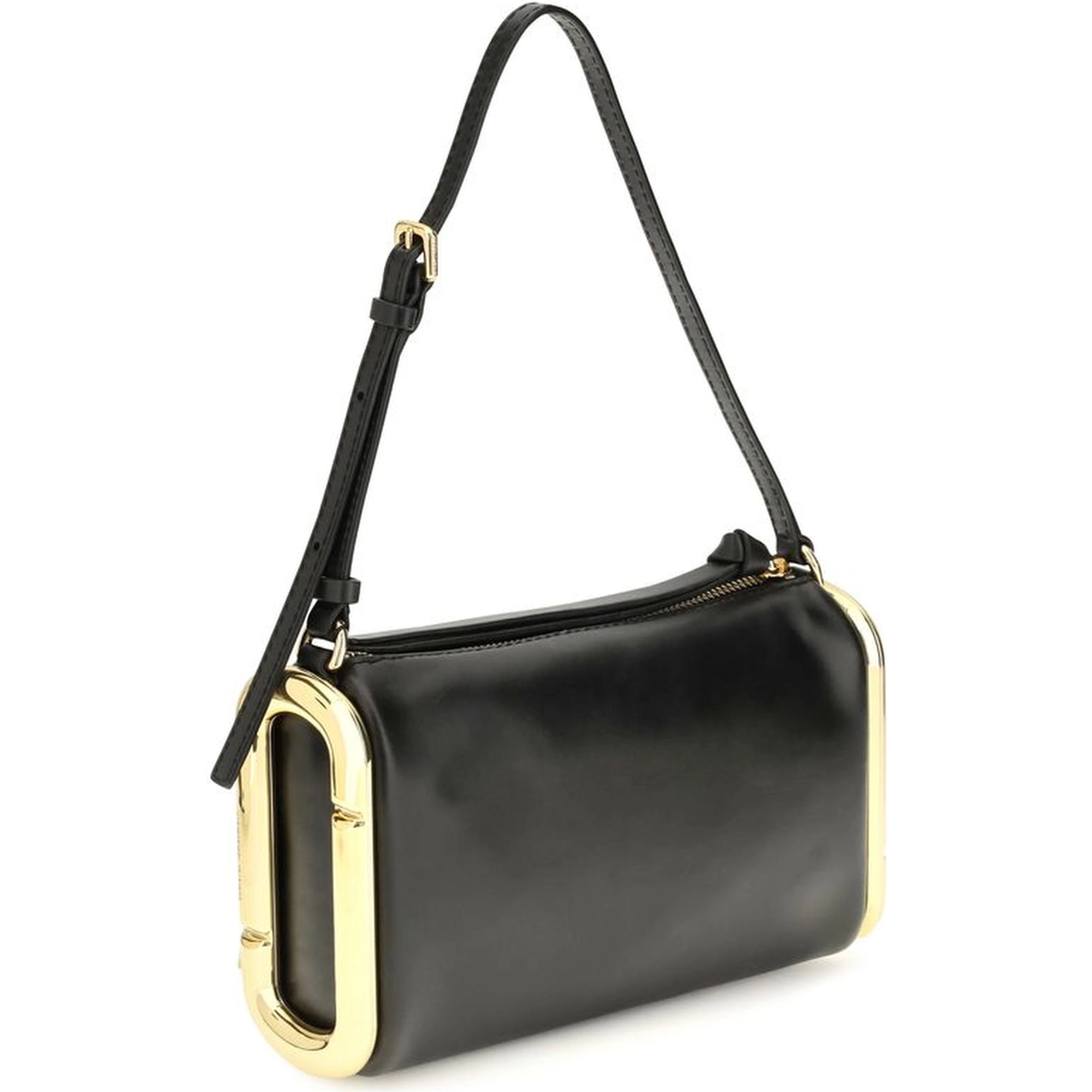 Black Calf Leather Bos Taurus Shoulder Bag