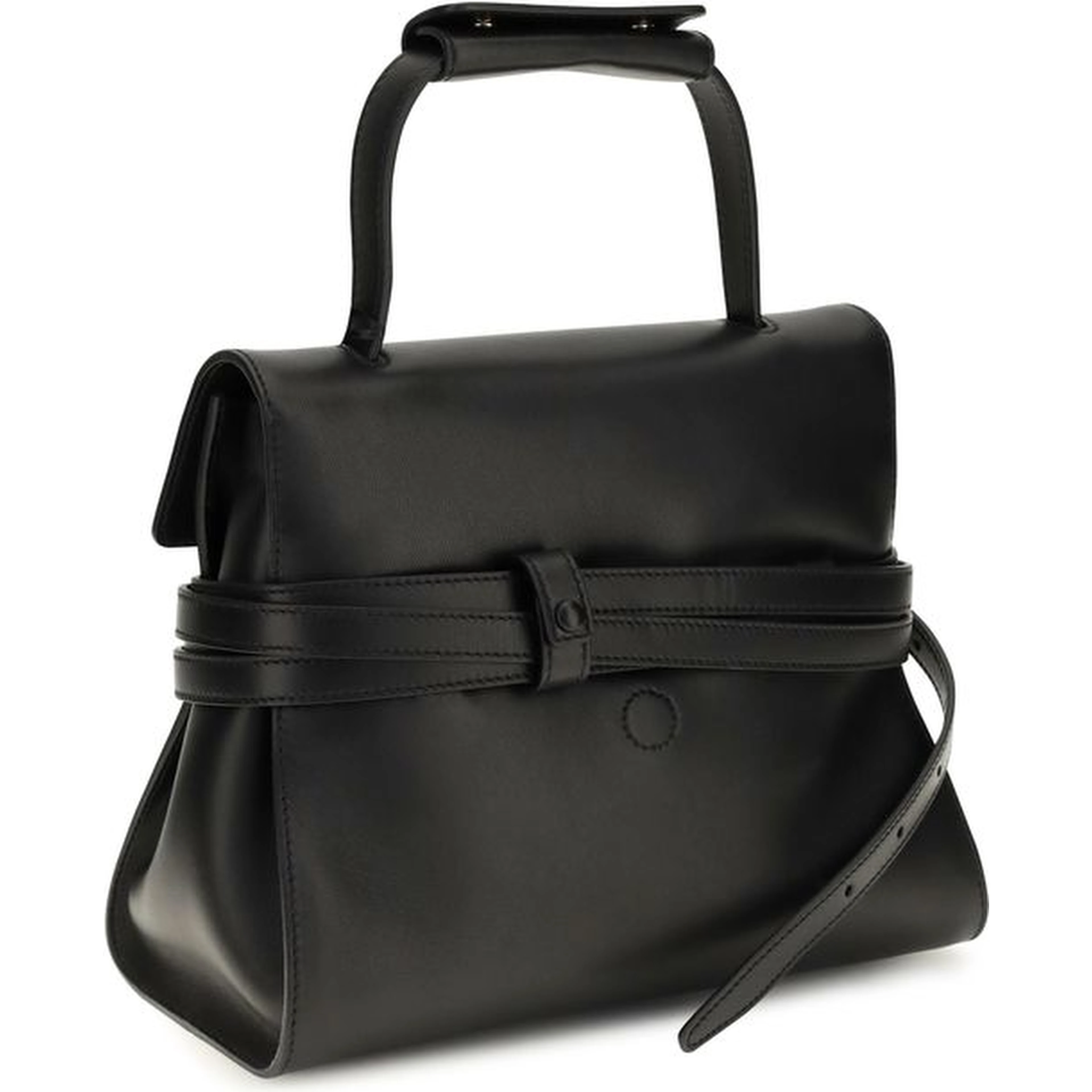 Black Calf Leather Bos Taurus Shoulder Bag
