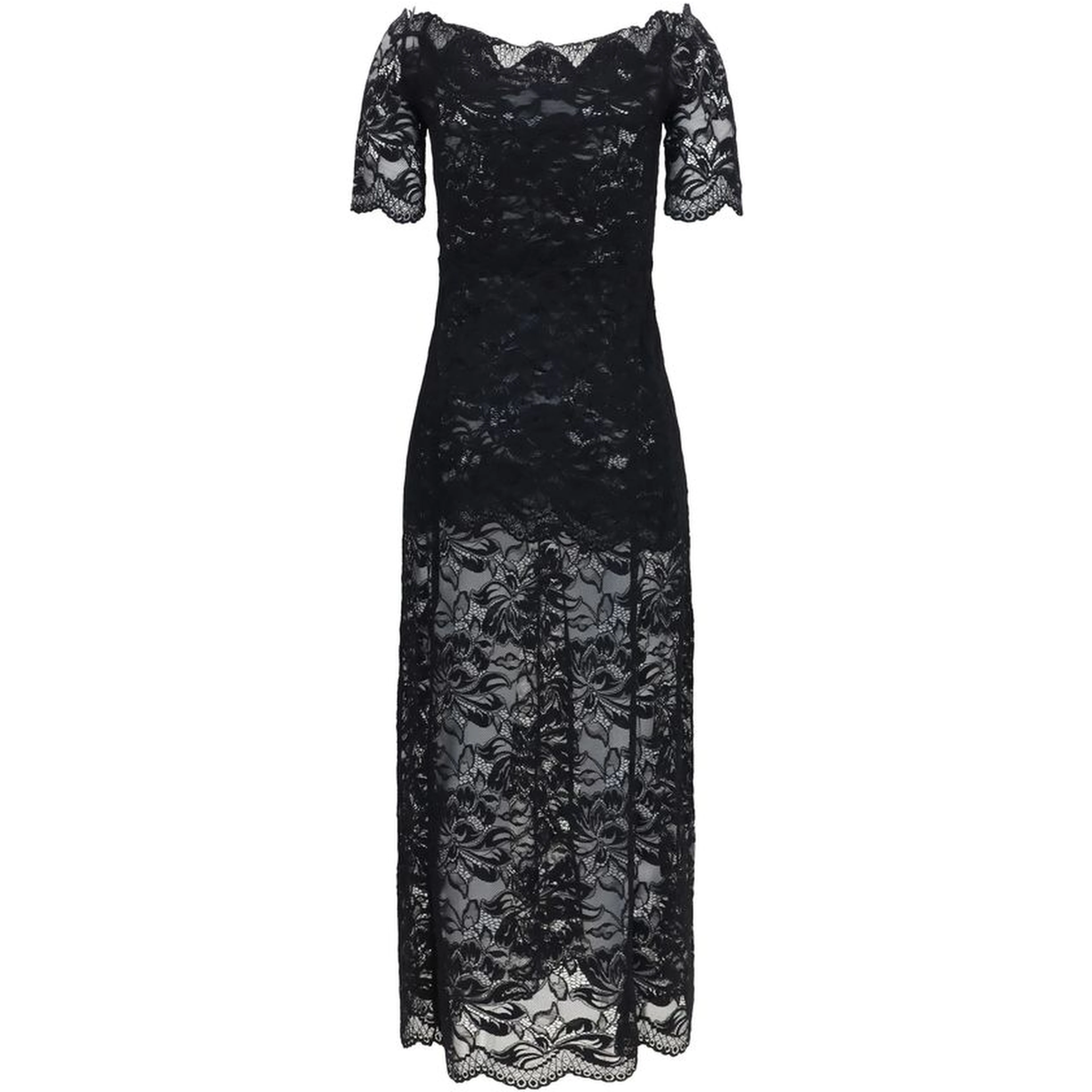 Black Polyamide Long Dress