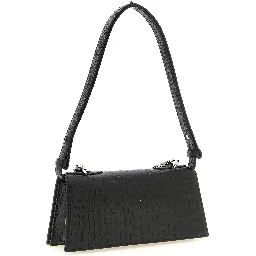Black Calfskin Shoulder Bag