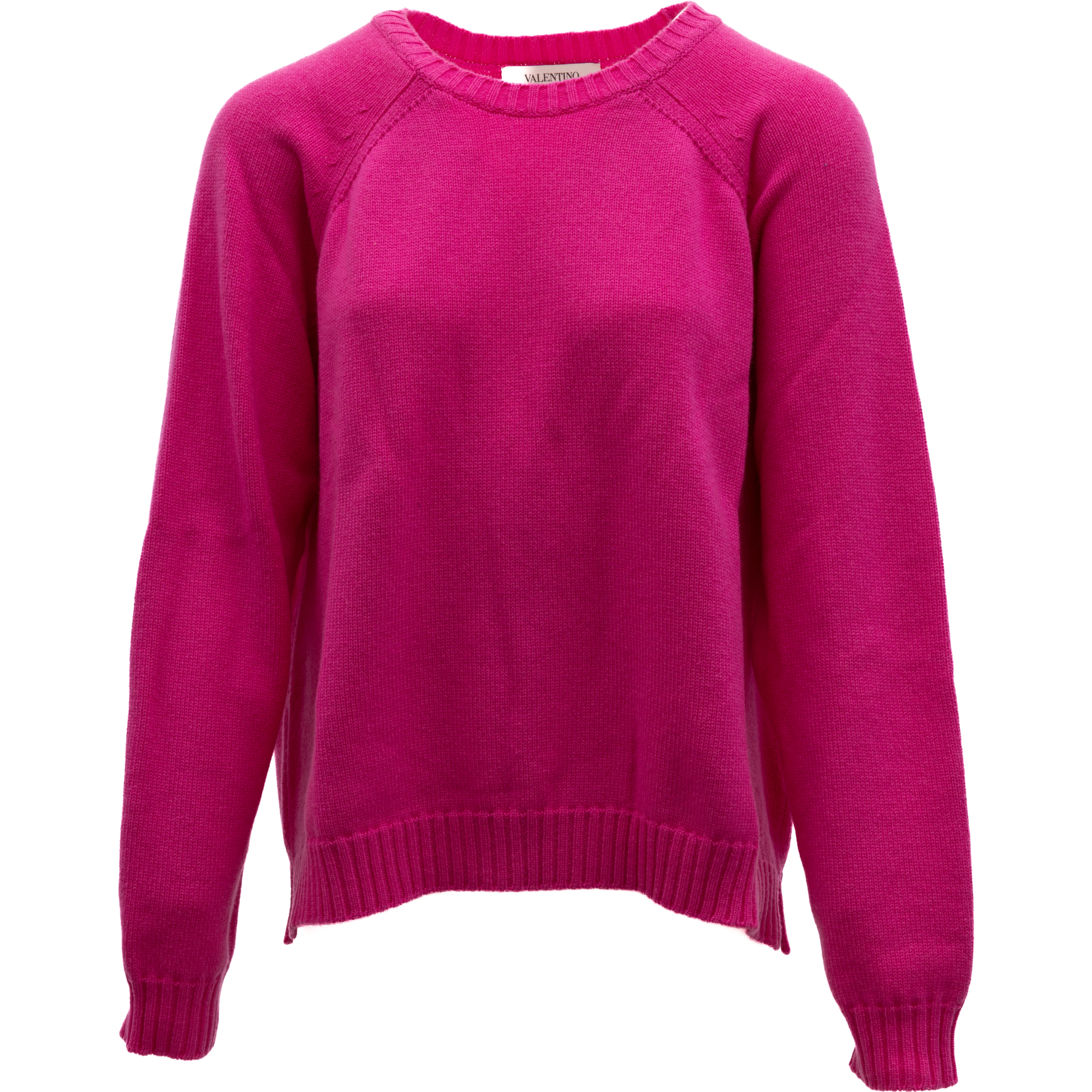 Women Knit Sweater in Fuchsia