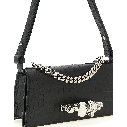 Black Calfskin Shoulder Bag