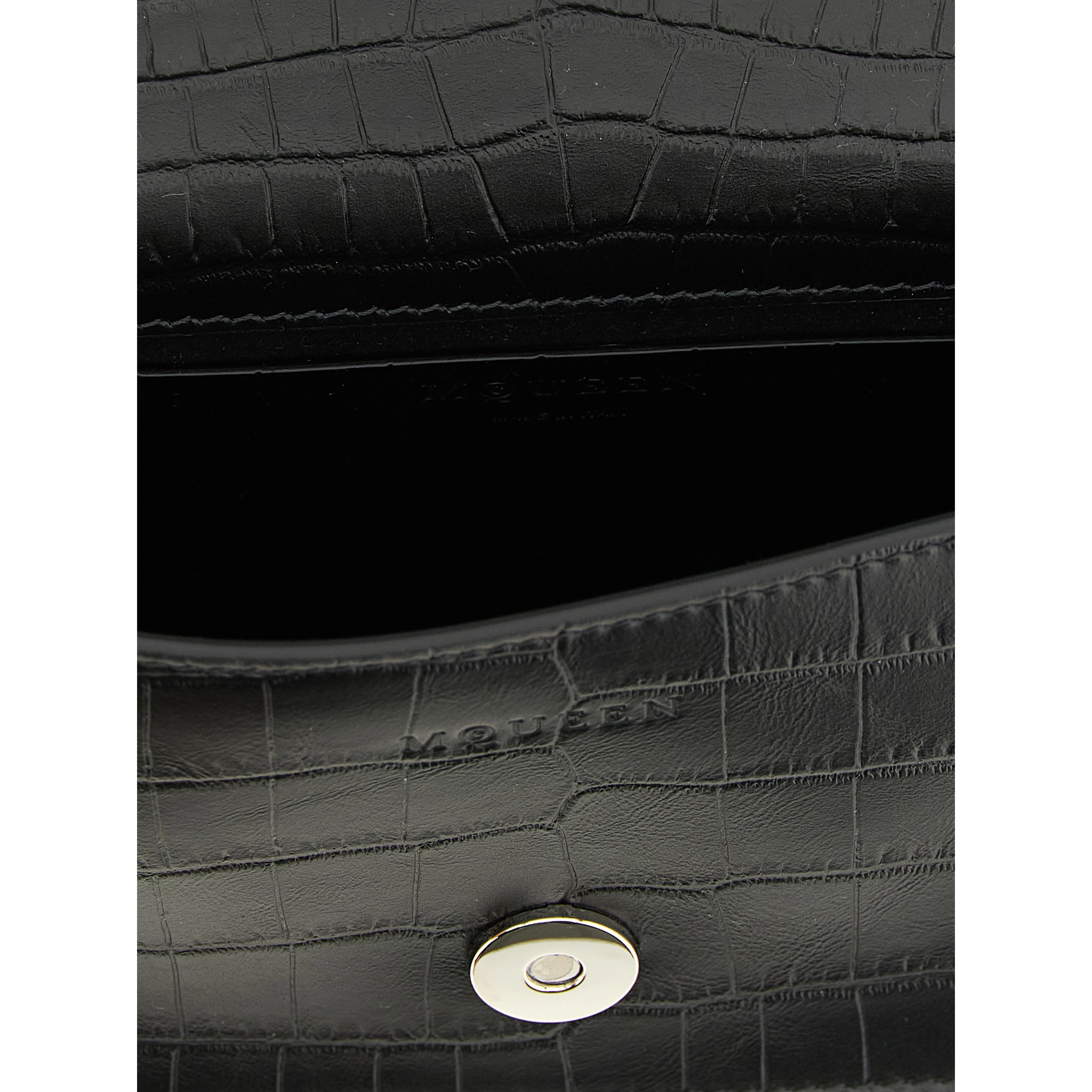 Black Calfskin Shoulder Bag