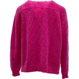 Women Knit Sweater in Fuchsia