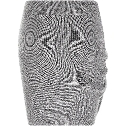 Gray Virgin Wool Long Skirt