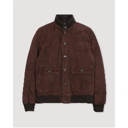 "Valastrino" padded suede jacket