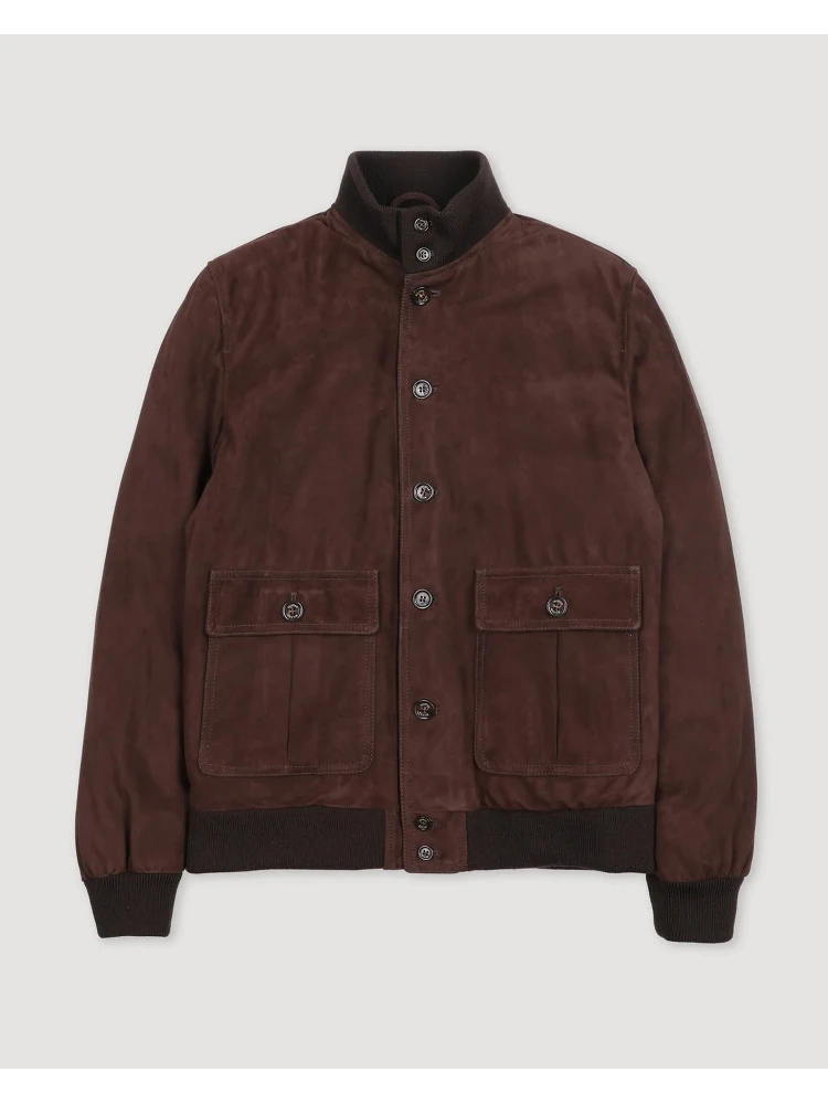 "Valastrino" padded suede jacket