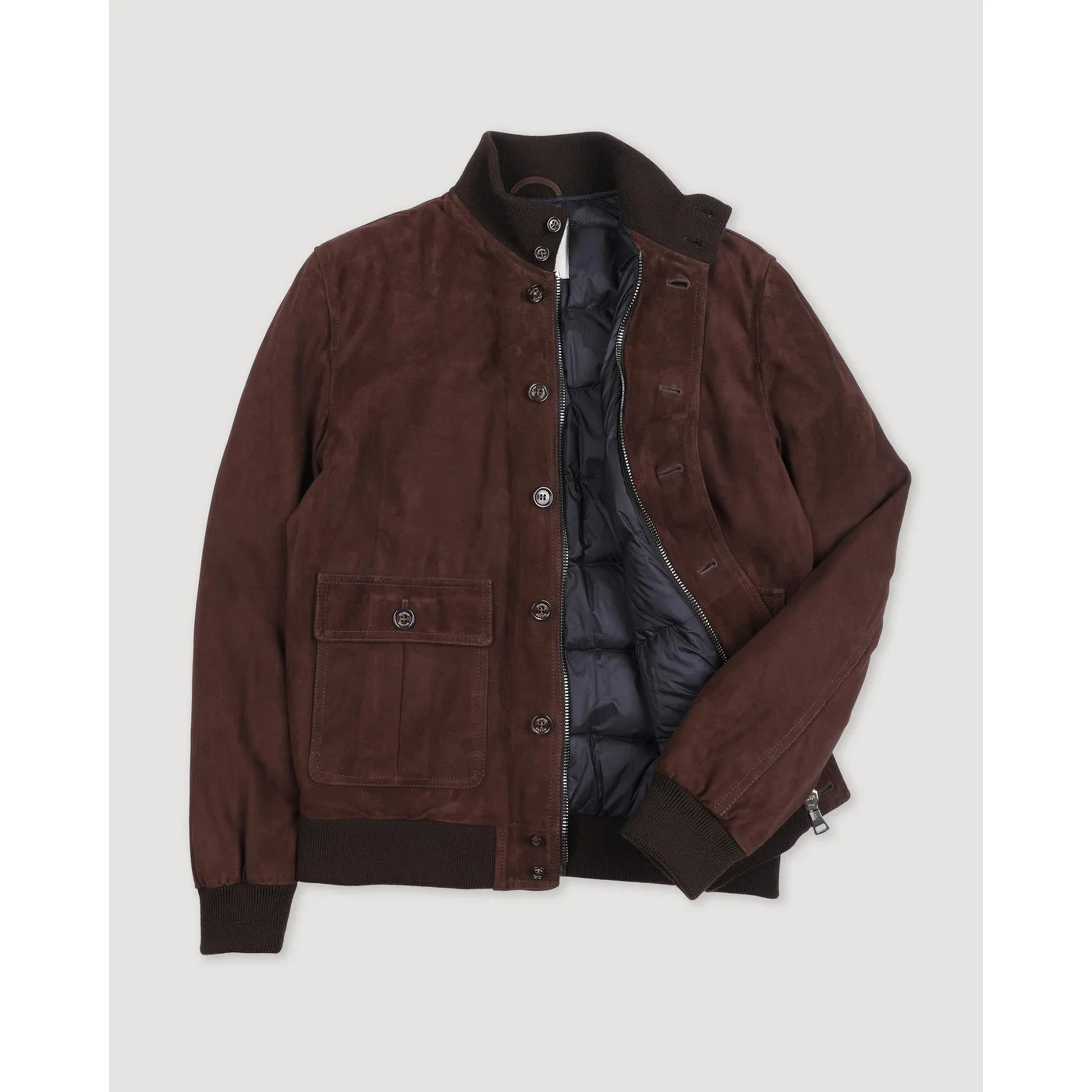 "Valastrino" padded suede jacket