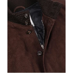 "Valastrino" padded suede jacket