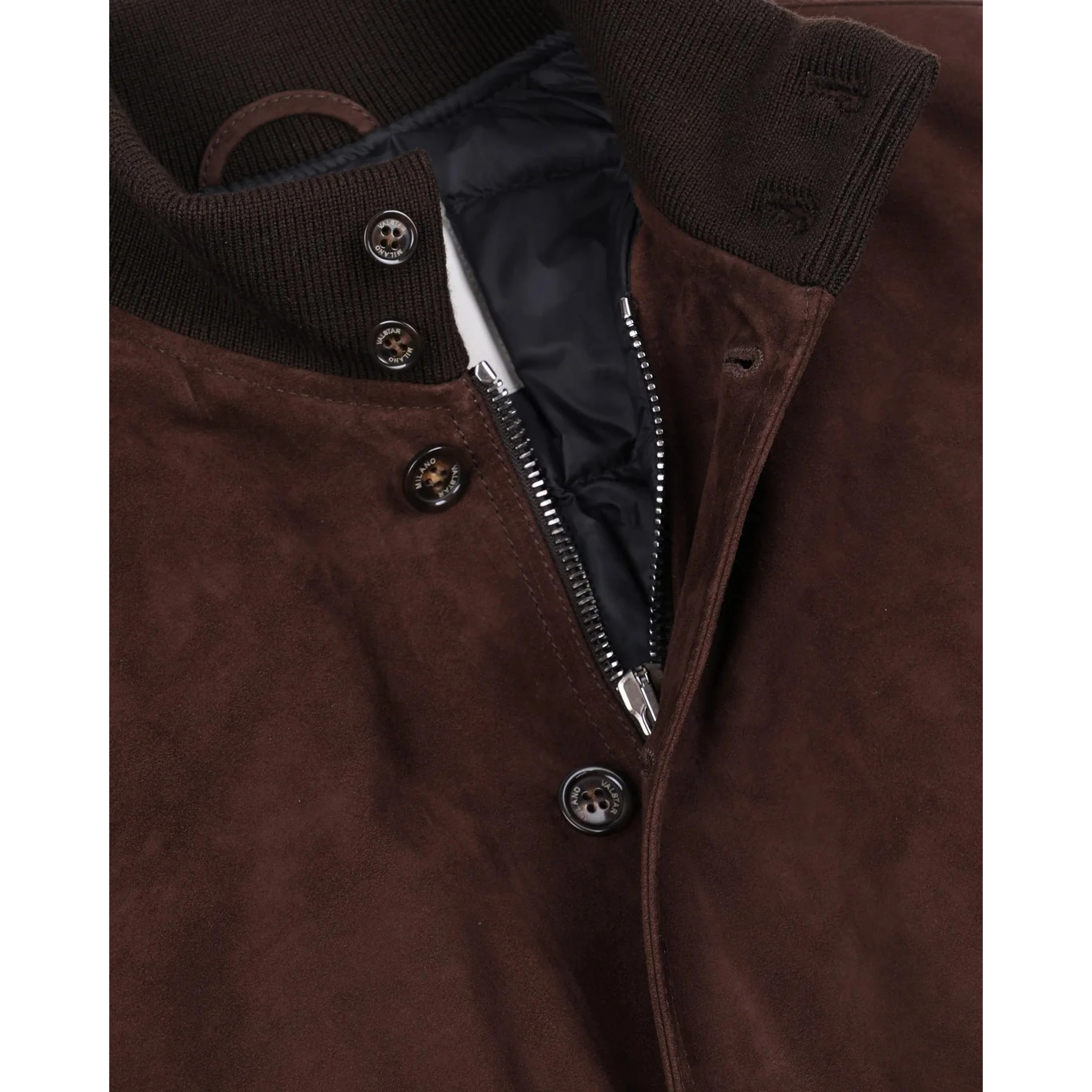 "Valastrino" padded suede jacket