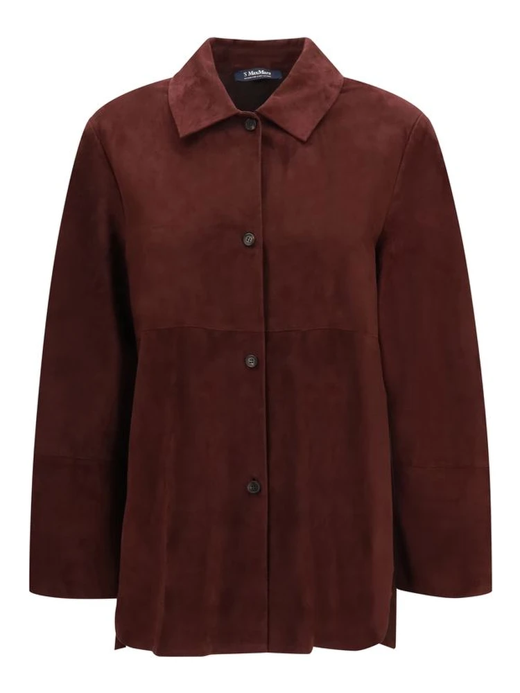 Bordeaux Lamb Ovis Aries Aries Leather Jacket