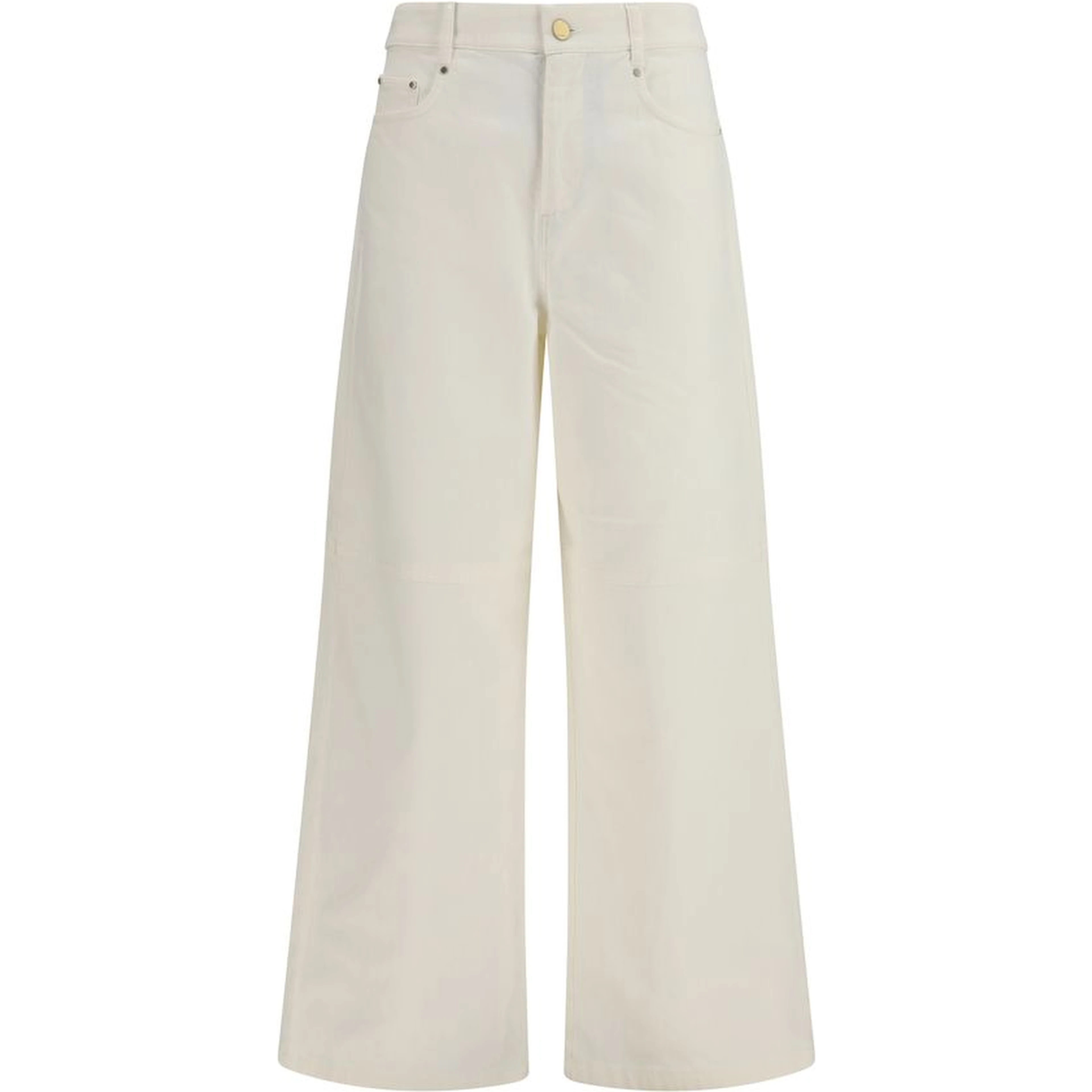 White Cotton Casual Pants