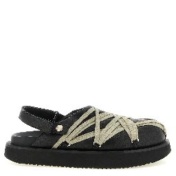Black Ramie Mules